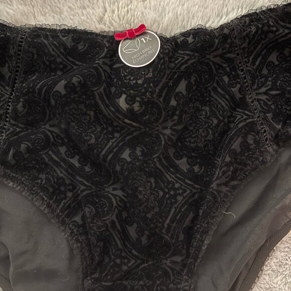 ✨NWT✨ Addition Elle high brief lingerie lace panty black 1X - Picture 8 of 11